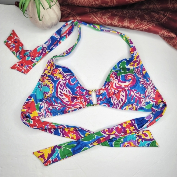 Lauren Ralph Lauren Bikini Top Size 6 - Picture 1 of 8